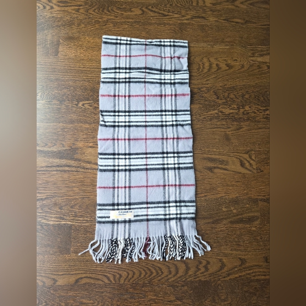 Royal Rossi Cashmere Plaid Fringe Scarf